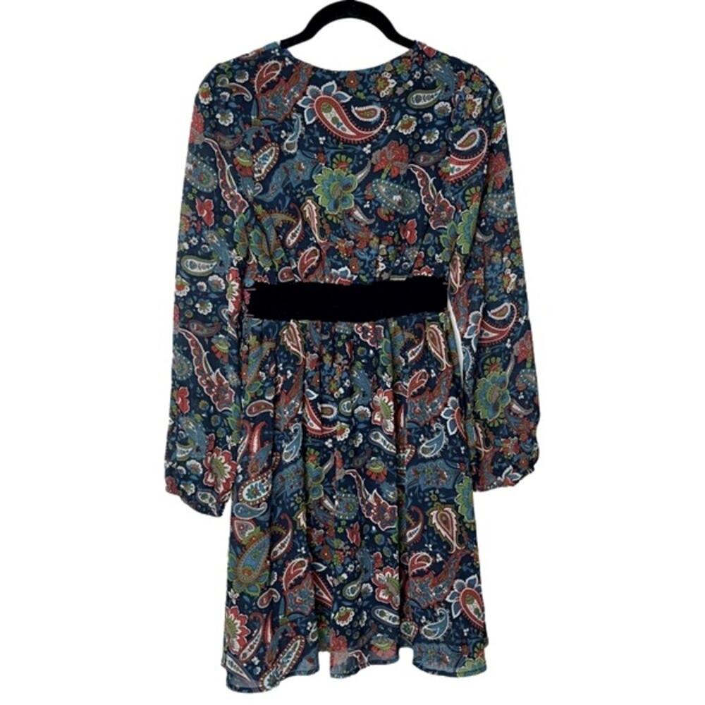 Flying Tomato Boho Mini Empire Waist Paisley Dress Size XS multi color - Picture 6 of 16